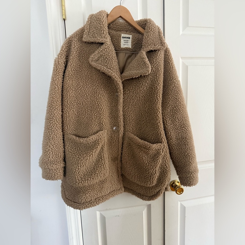 Garage Beige Sherpa Jacket